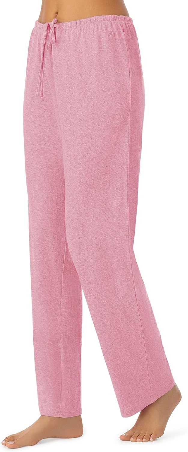 image:imageNautica Womens Pajama Pants Lightweight Wide Leg Lounge Pants Cotton Knit Jersey Sleepwear Loungewear PJs for WomenHeather Pink