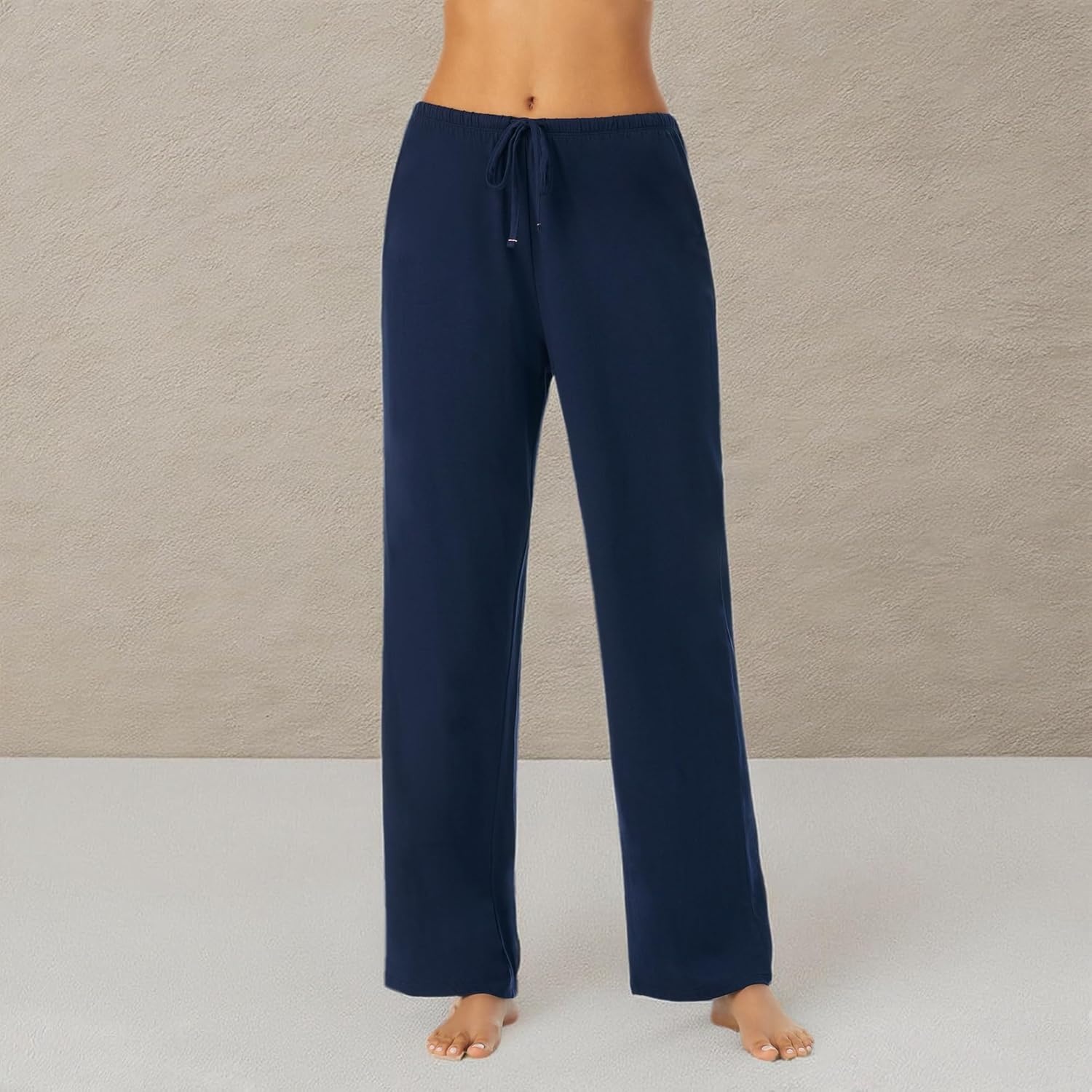 image:imageNautica Womens Pajama Pants Lightweight Wide Leg Lounge Pants Cotton Knit Jersey Sleepwear Loungewear PJs for WomenNavy