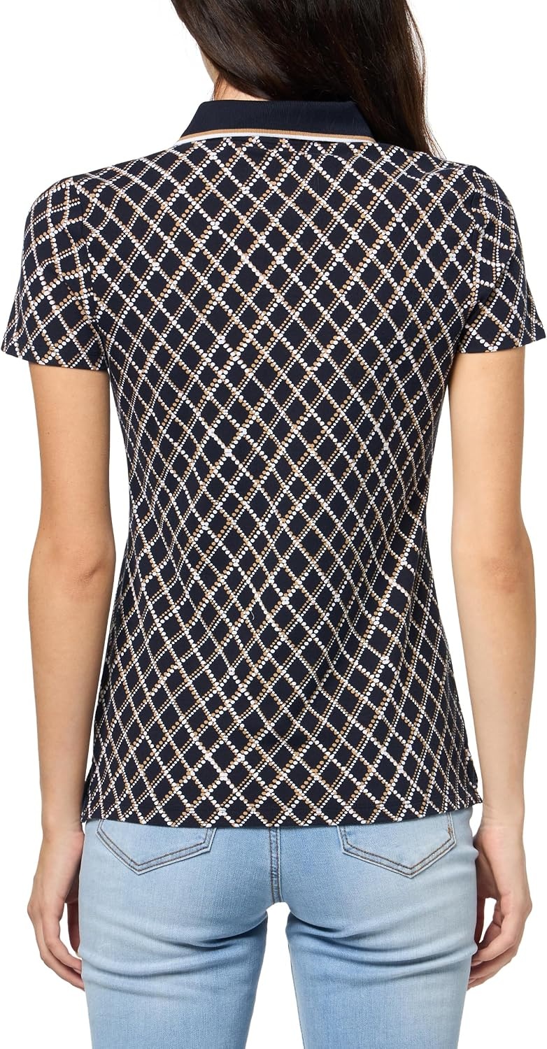 image:imageNautica Womens Polo Short Sleeve Button Placket PoloNight Sky Multi