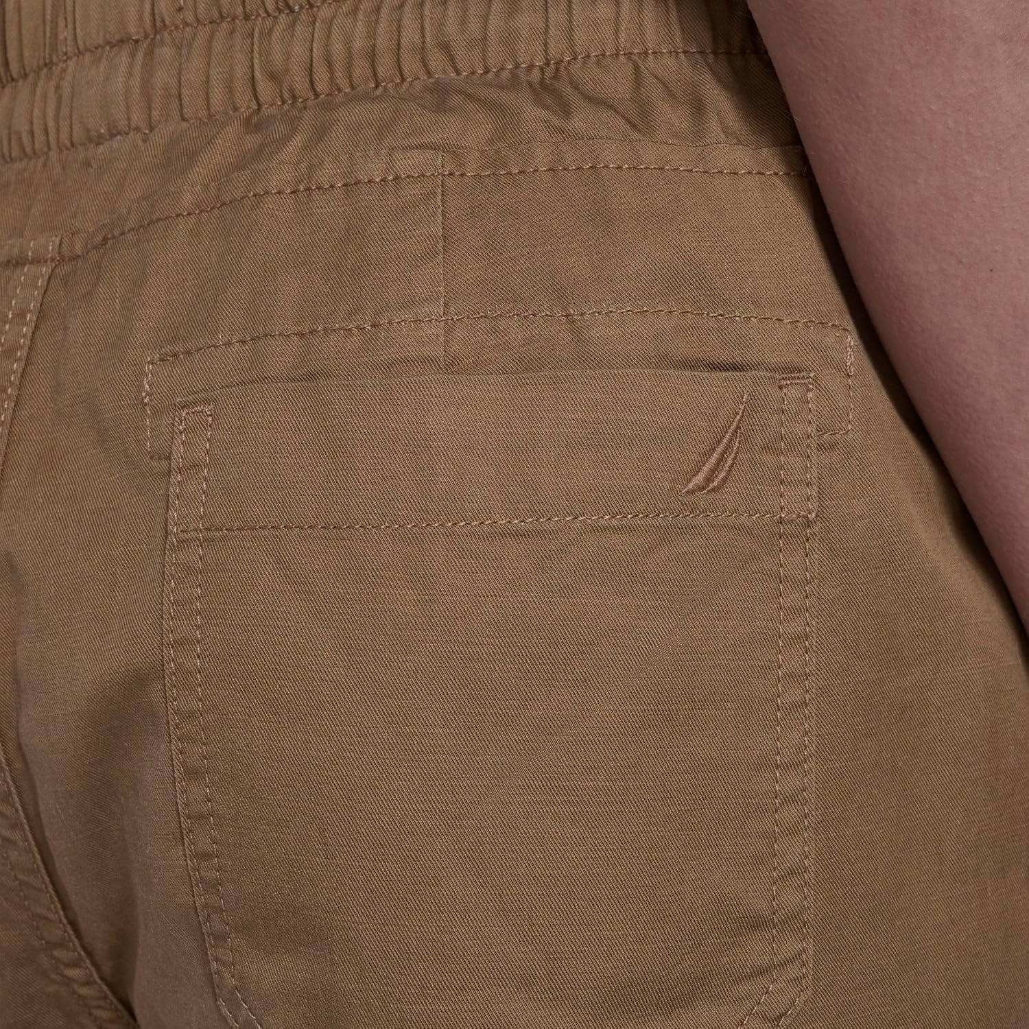 image:imageNautica Womens Pull on Cuffed Solid Ankle Length PantsSage