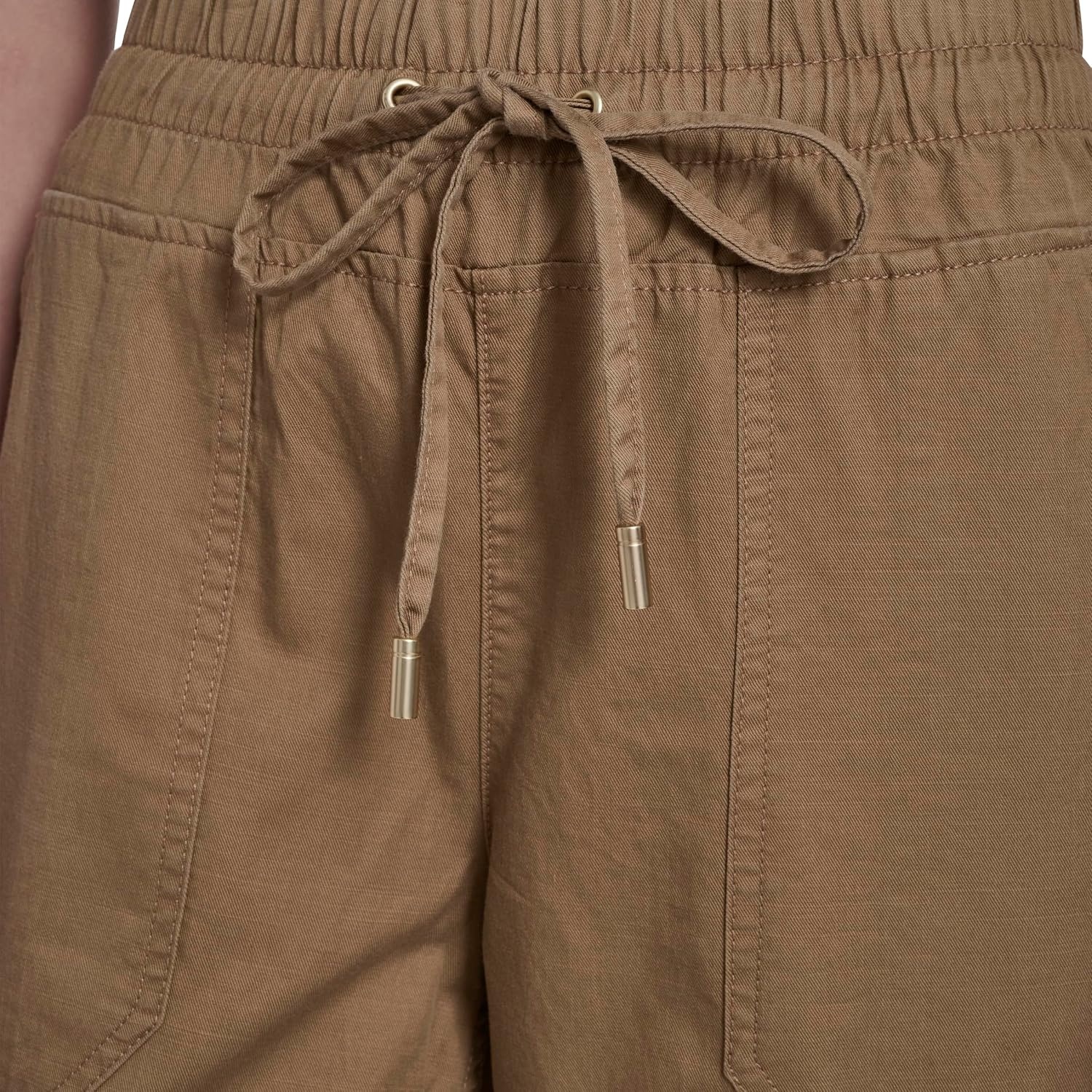 image:imageNautica Womens Pull on Cuffed Solid Ankle Length PantsSage