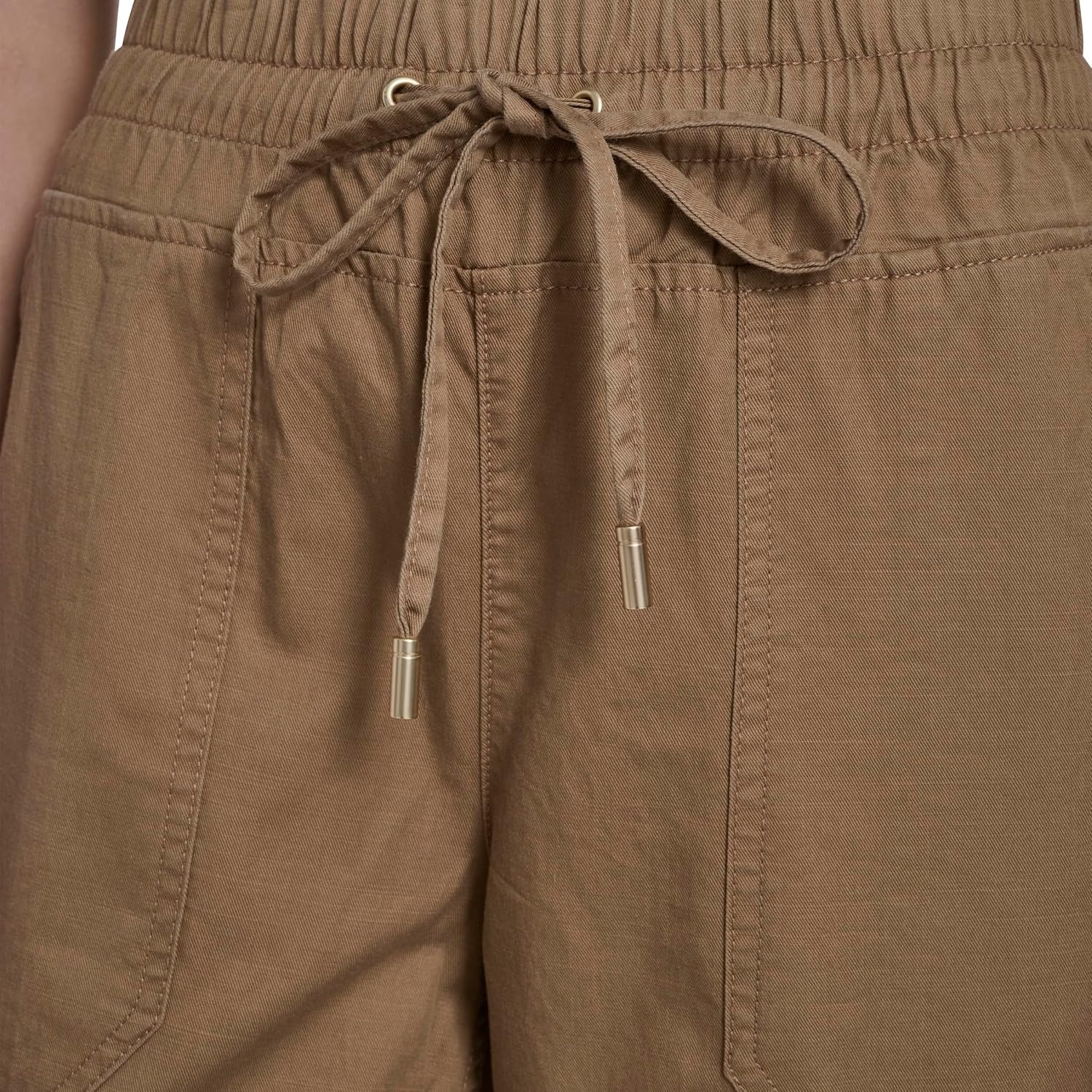 image:imageNautica Womens Pull on Cuffed Solid Ankle Length PantsTigers Eye