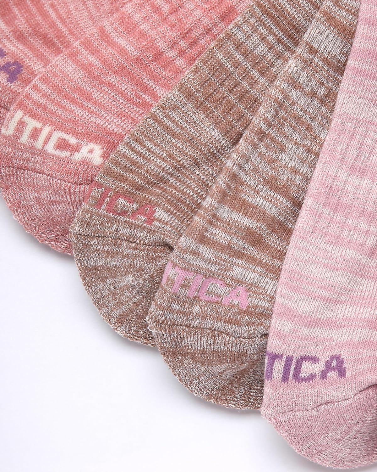 image:imageNautica Womens Quarter Cut Moisture Control Athletic Socks with Cushioned Comfort 12 PackMauve Assorted