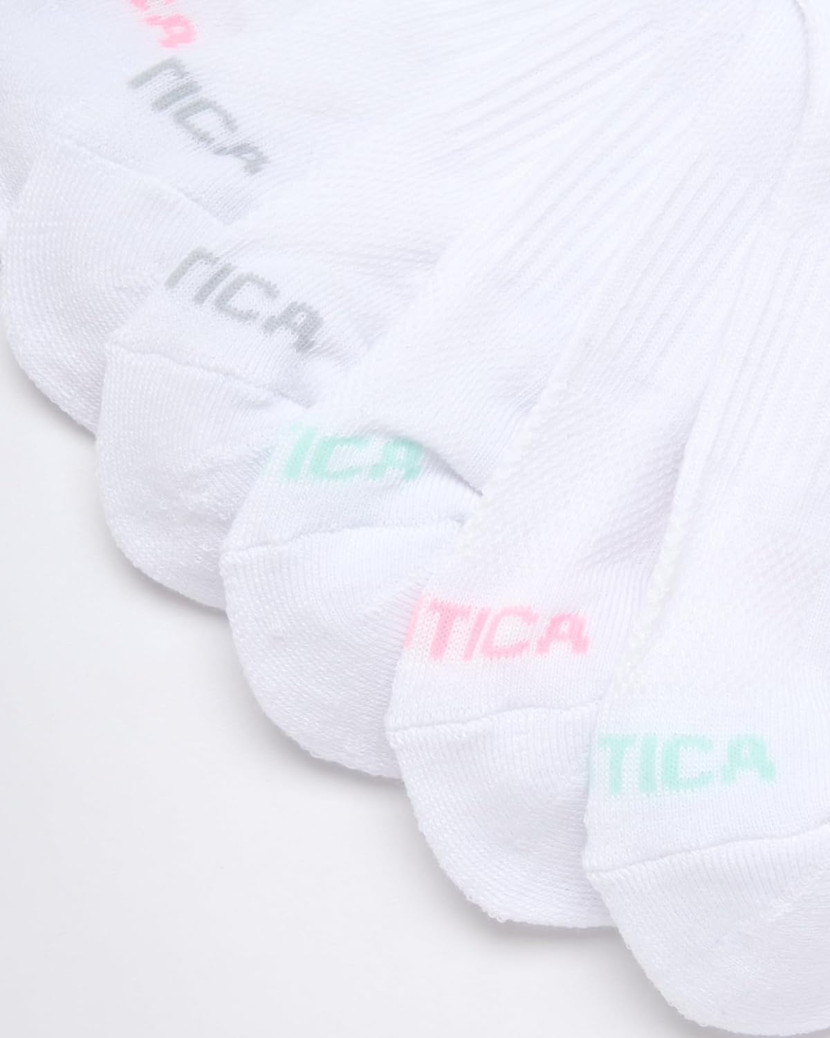 image:imageNautica Womens Quarter Cut Moisture Control Athletic Socks with Cushioned Comfort 12 PackWhiteBlue