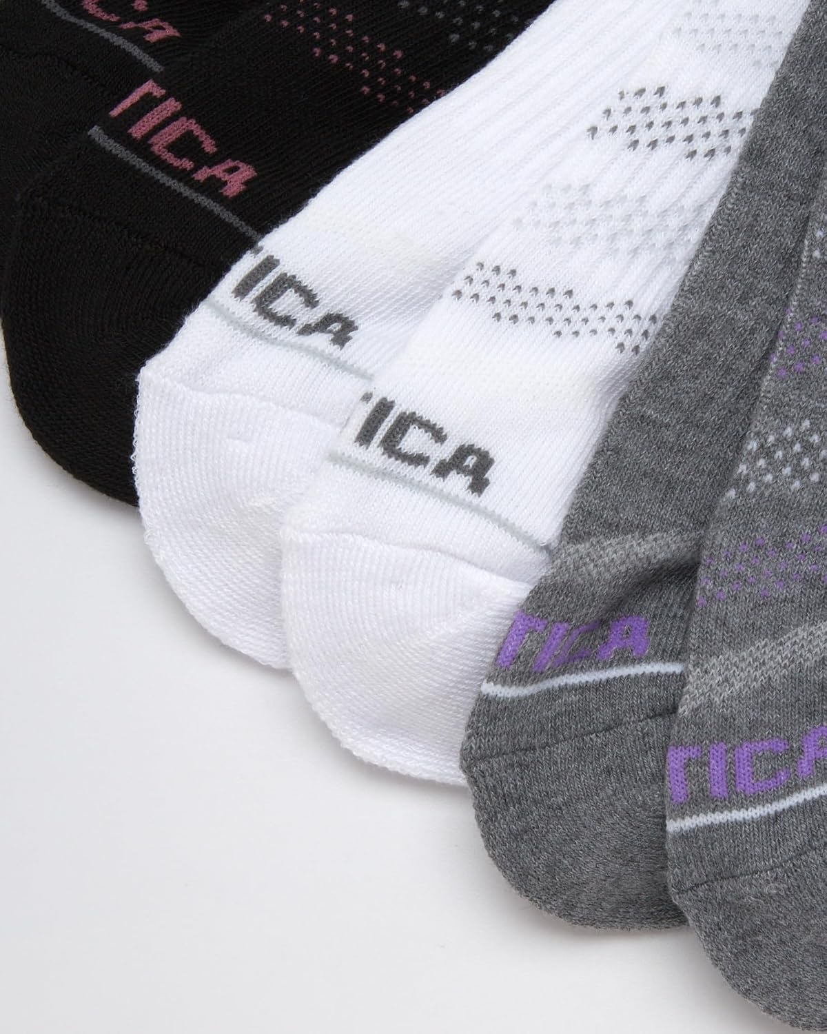 image:imageNautica Womens Quarter Socks 12 Pack Moisture Control Cushioned Athletic Socks for Women for Sport amp Gym Wear Size 410BlackWhiteAsh