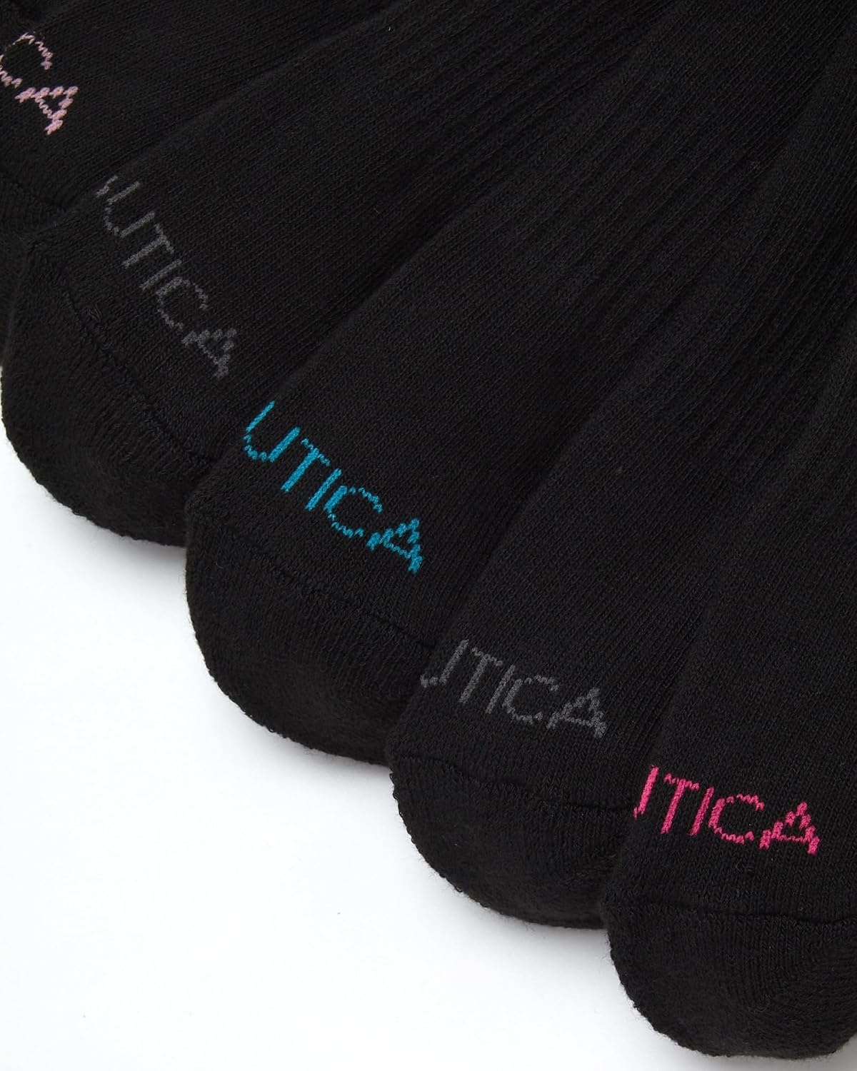 image:imageNautica Womens Quarter Socks 12 Pack Moisture Control Cushioned Athletic Socks for Women for Sport amp Gym Wear Size 410High Quarter Black