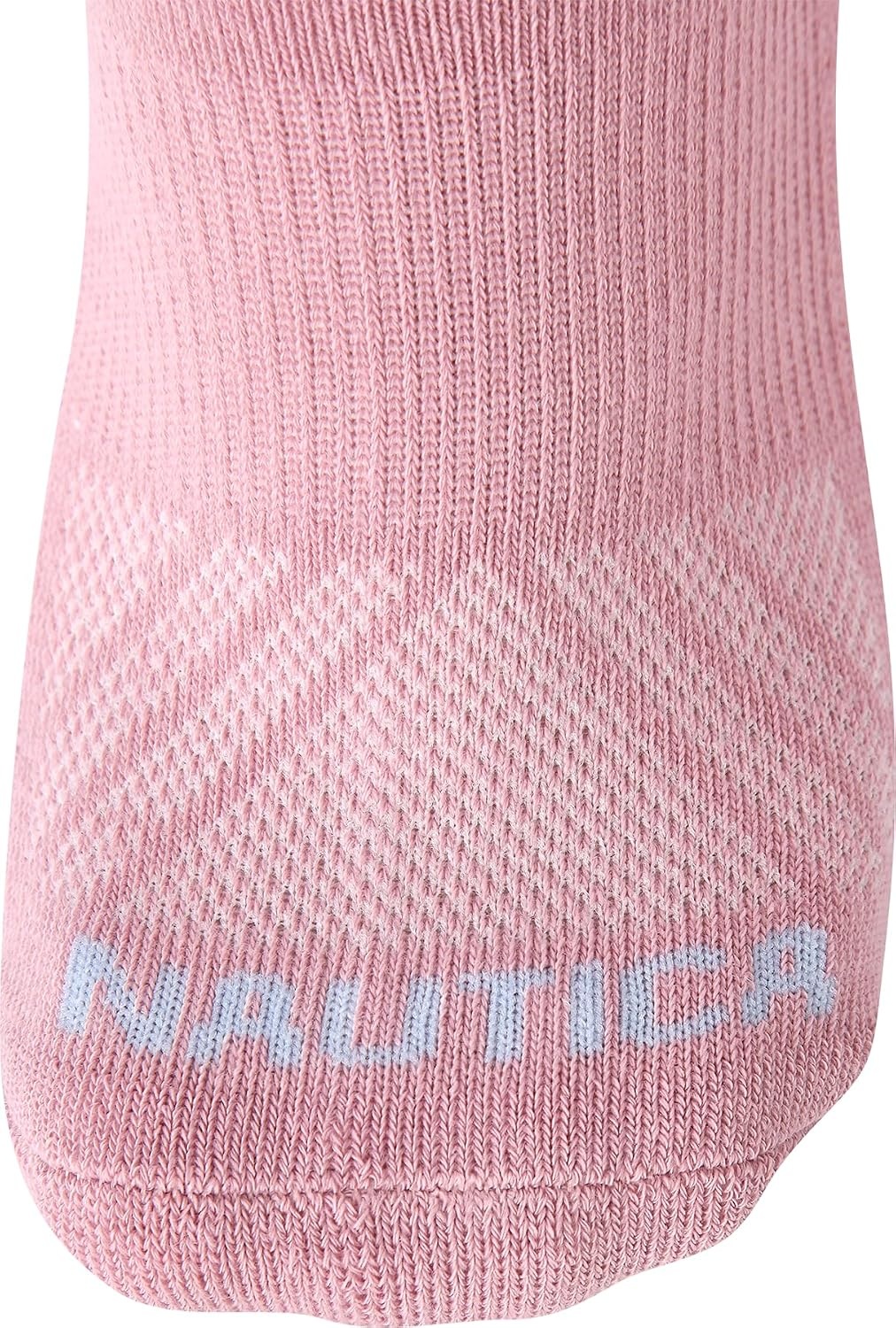 image:imageNautica Womens Quarter Socks 6 Pack Cushioned Athletic Performance Breathable Mesh Womens Ankle Socks Sizes 410Pink Oatmeal