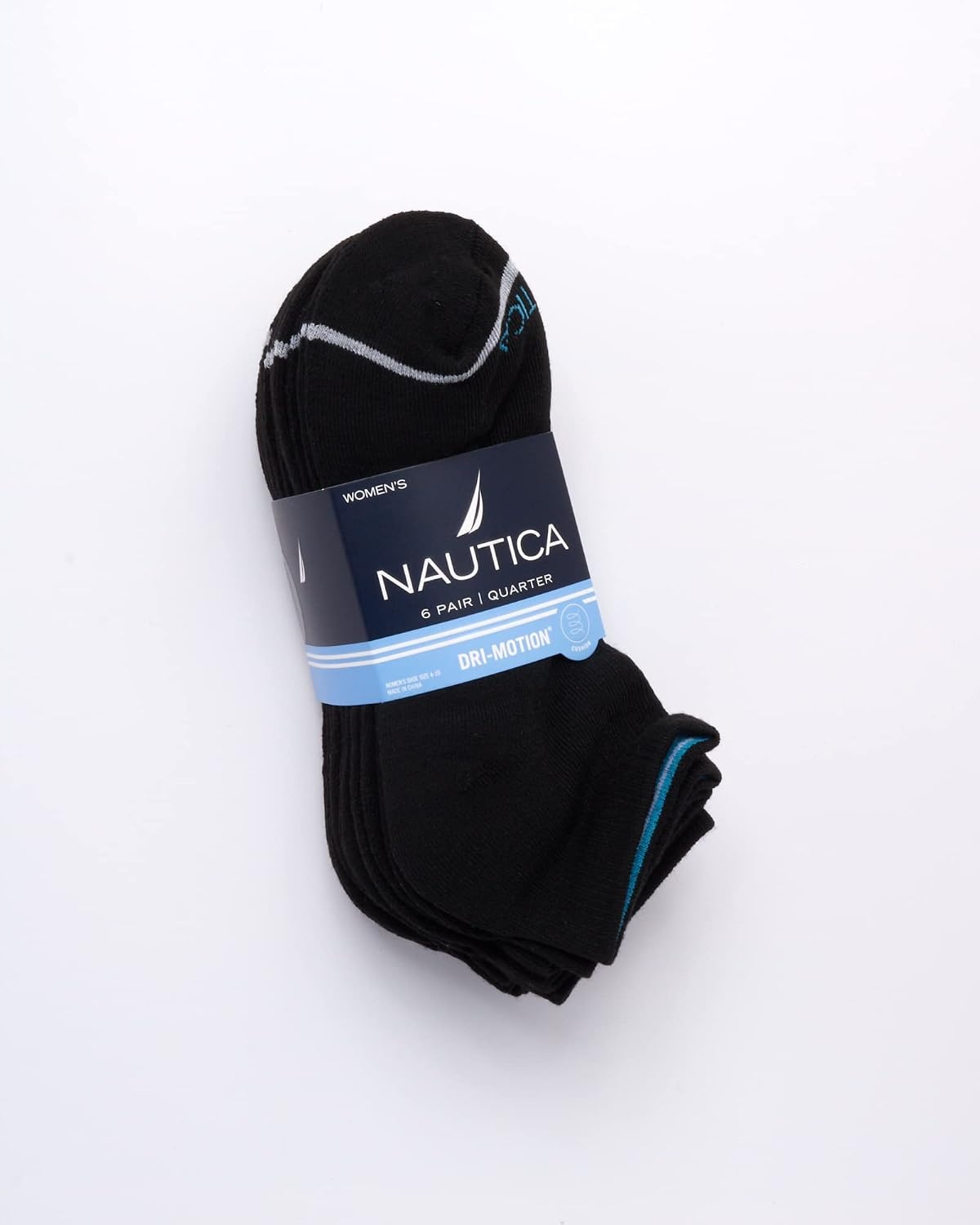 image:imageNautica Womens Quarter Socks 6 Pack Cushioned Moisture Wicking Athletic Quarter Socks for WomenBlack
