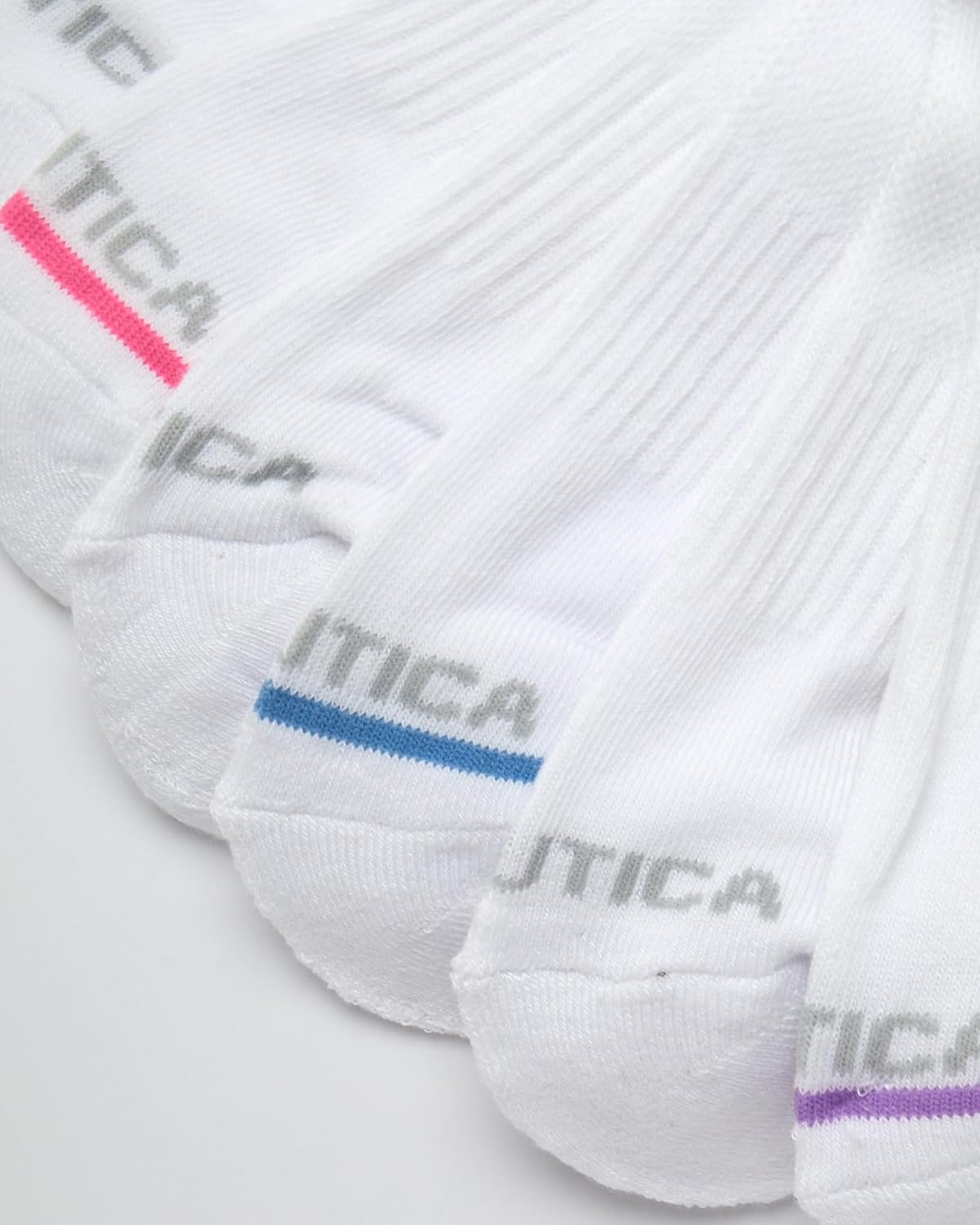image:imageNautica Womens Quarter Socks 6 Pack Cushioned Moisture Wicking Athletic Quarter Socks for WomenClassic White
