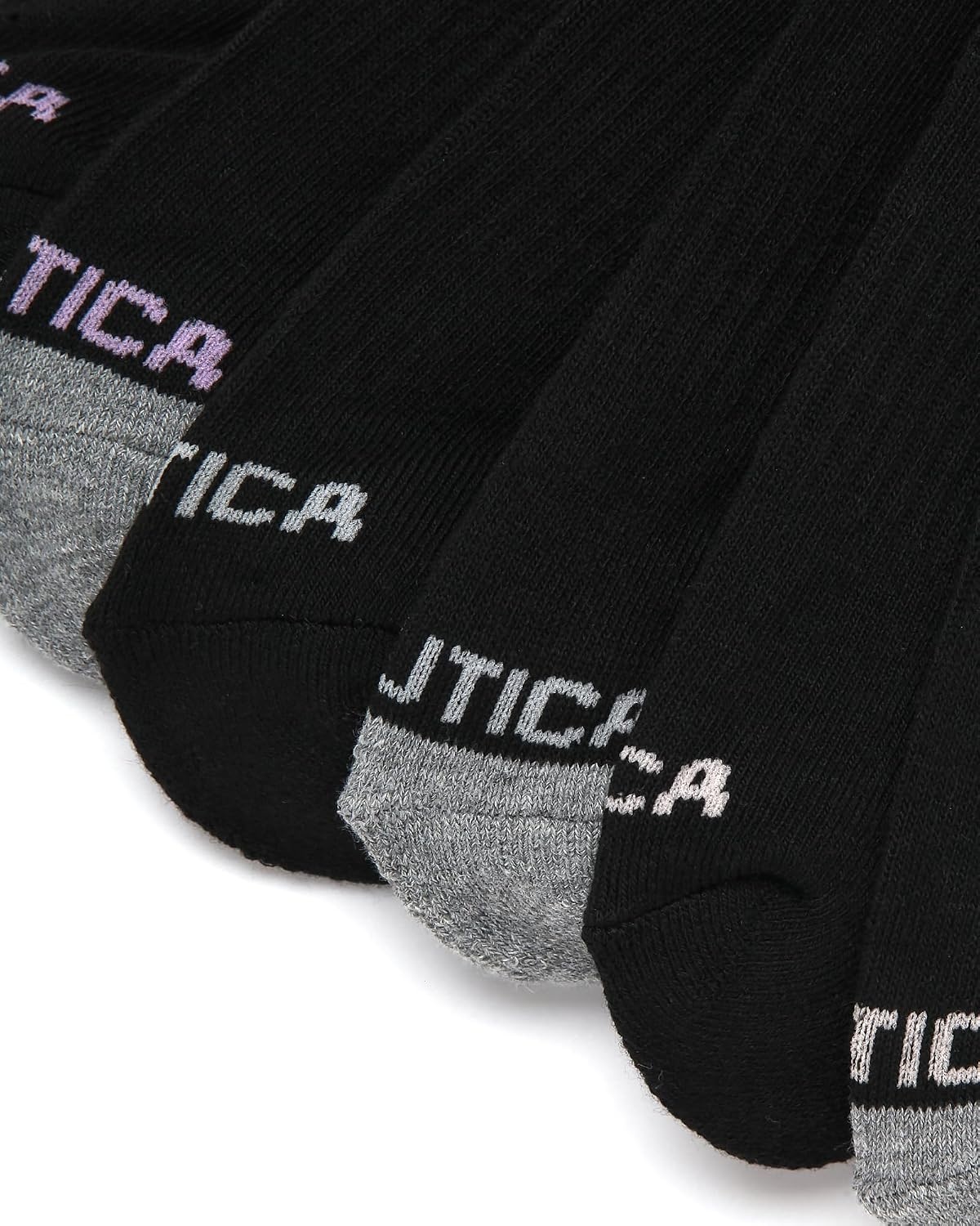 image:imageNautica Womens Quarter Socks 6 Pack Cushioned Moisture Wicking Athletic Socks for Women for Gym Running Sports 410All Black