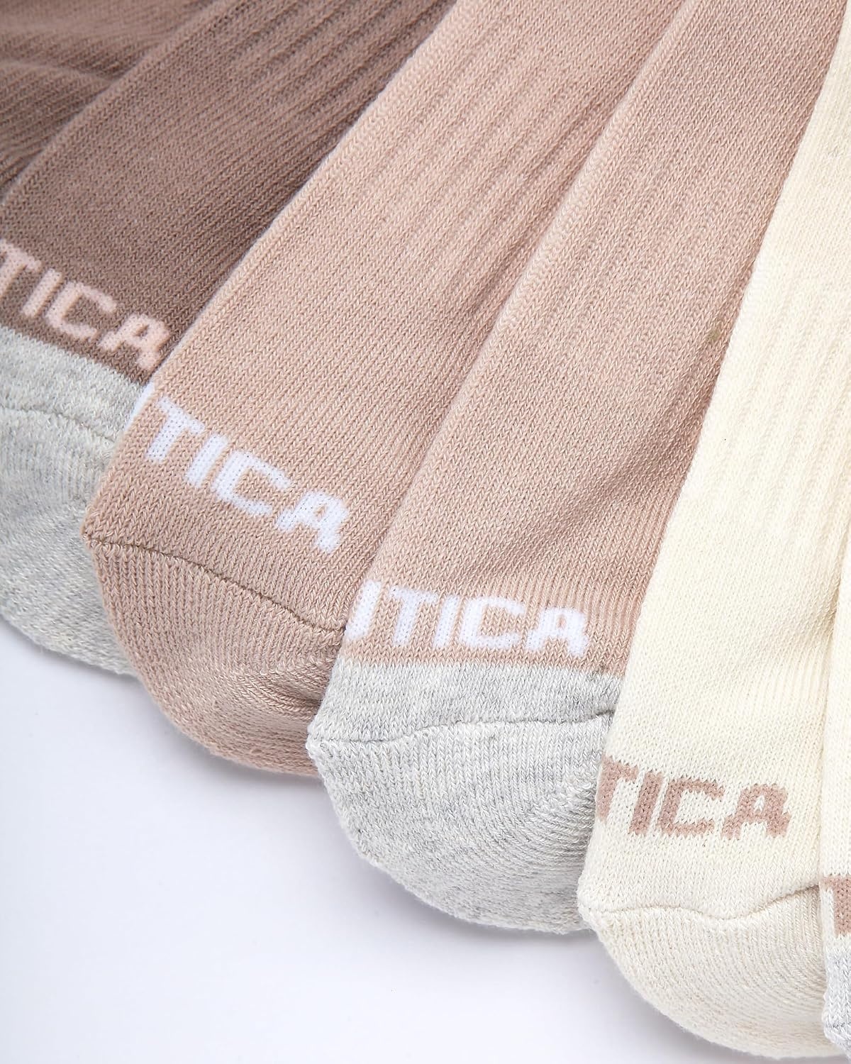 image:imageNautica Womens Quarter Socks 6 Pack Cushioned Moisture Wicking Athletic Socks for Women for Gym Running Sports 410Neutral Assorted