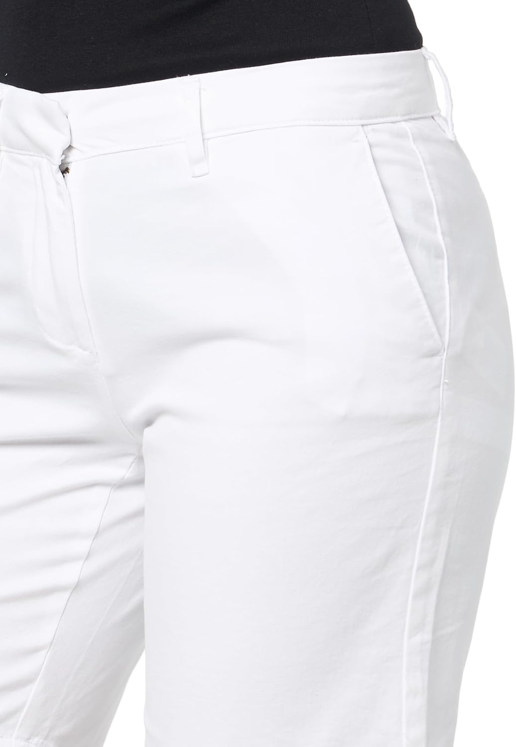 image:imageNautica Womens Riviera Chino Twill 9 Inch Inseam ShortsBright White