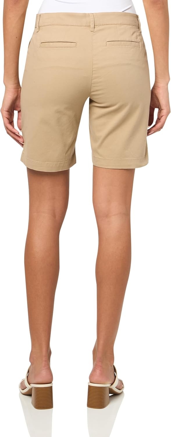 image:imageNautica Womens Riviera Chino Twill 9 Inch Inseam ShortsRope