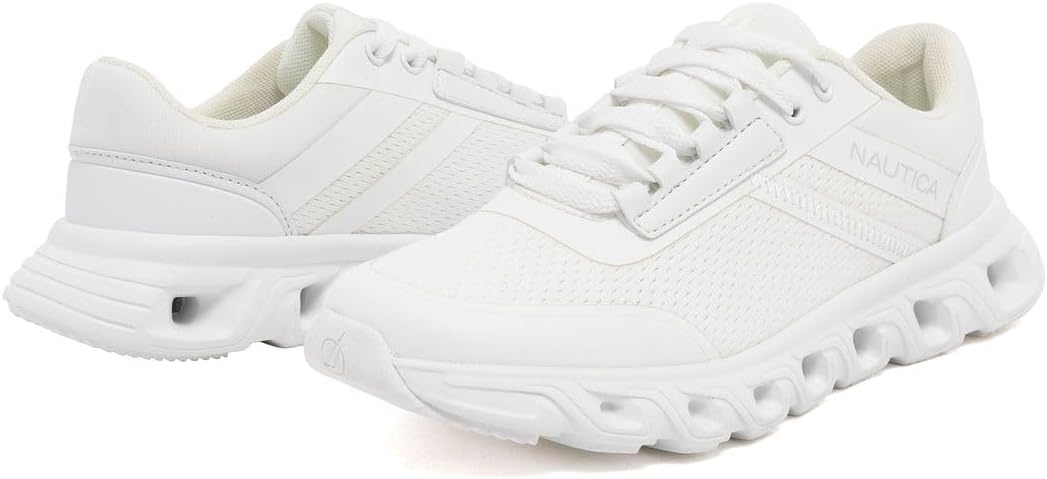 image:imageNautica Womens Running Shoes Lightweight Athletic Sneakers Breathable Cushioned LaceUp Gym Walking amp Training TrainersWhitekinsale