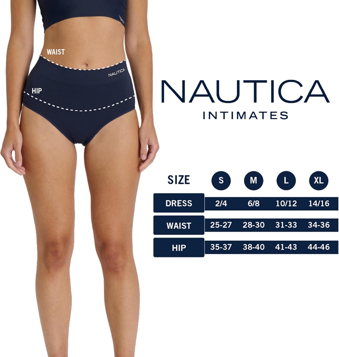 image:imageNautica Womens Seamless Ribbed Knit Brief Underwear Set 5PackCloudy WatersFawnPearl MistMd Heather GreyNavy Beats