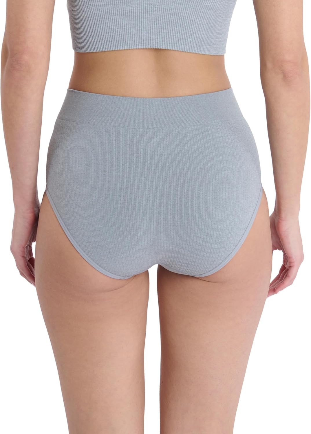 image:imageNautica Womens Seamless Ribbed Knit Brief Underwear Set 5PackCloudy WatersFawnPearl MistMd Heather GreyNavy Beats