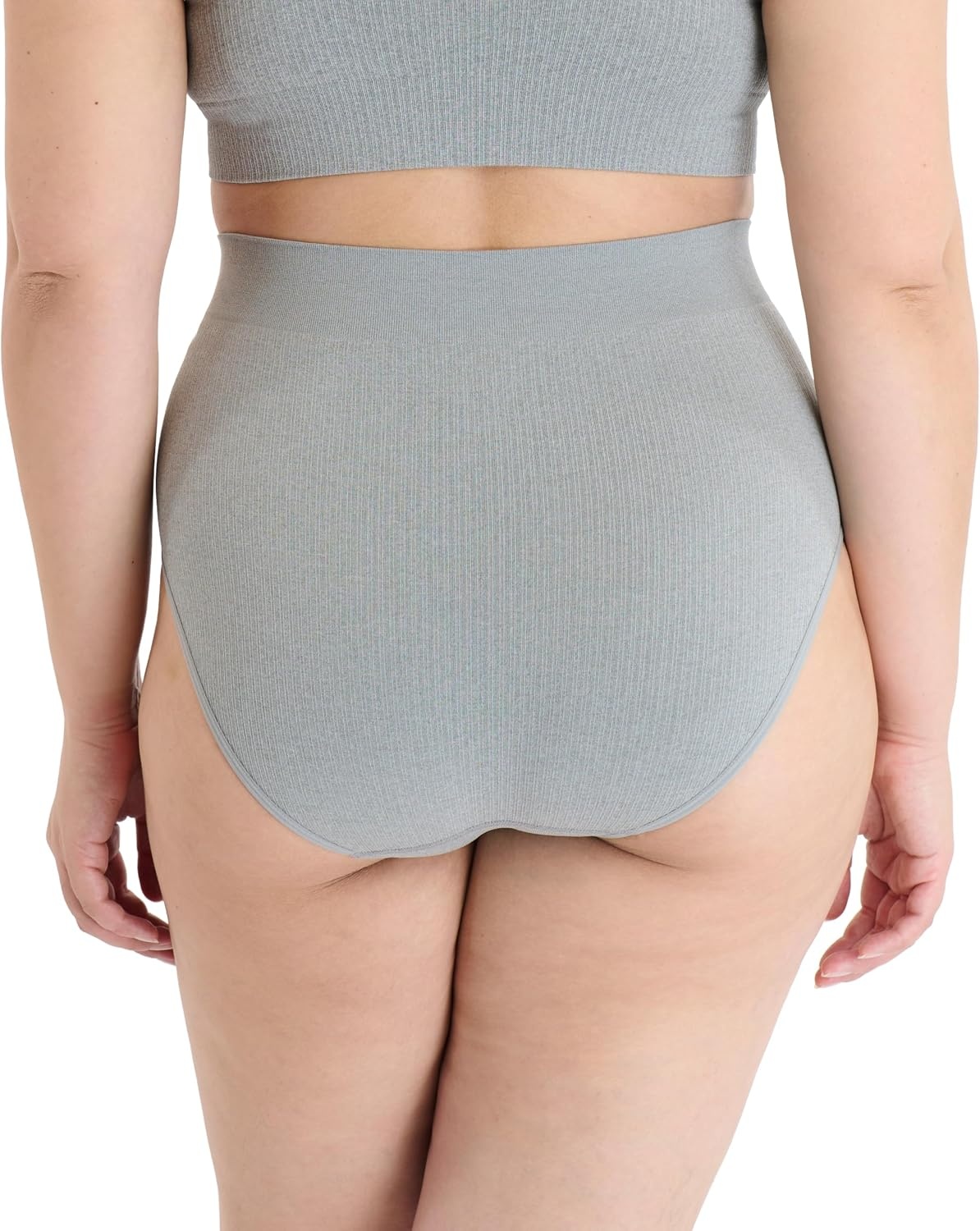 image:imageNautica Womens Seamless Ribbed Knit Brief Underwear Set 5PackPale SageWhiteLight MochaBlackMd Heather Grey