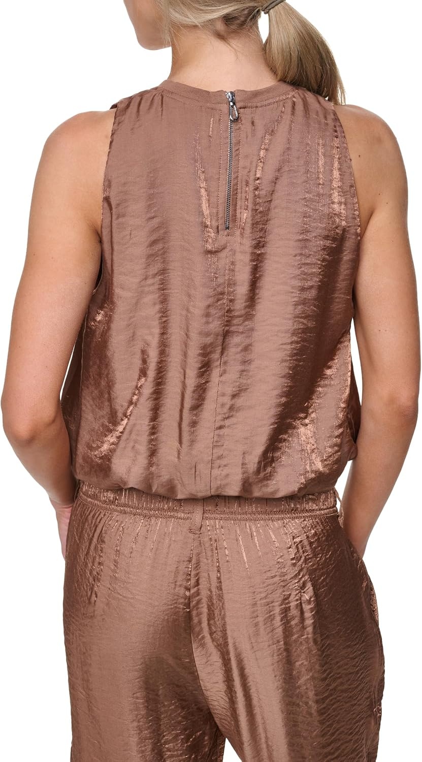 image:imageNautica Womens Short Sleeve Linen Blend Button Up Collared Camp ShirtNew Barley