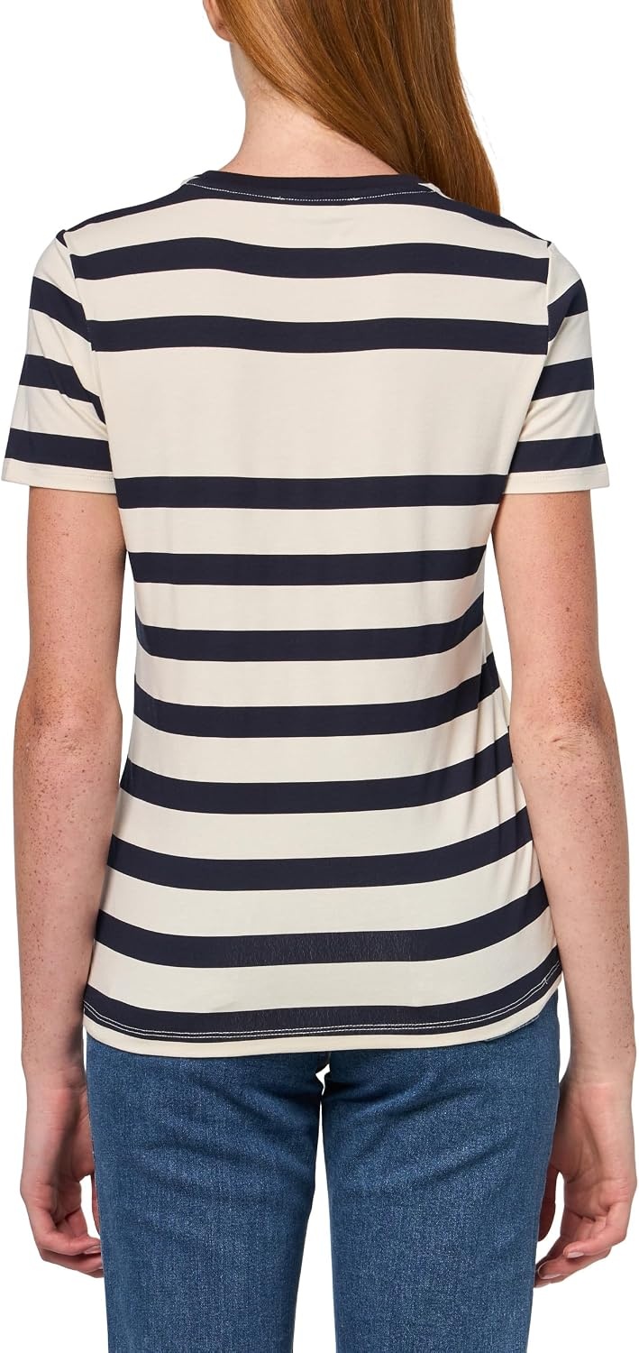 image:imageNautica Womens Short Sleeve Logo Graphic TShirtWhite SwanNight Sky