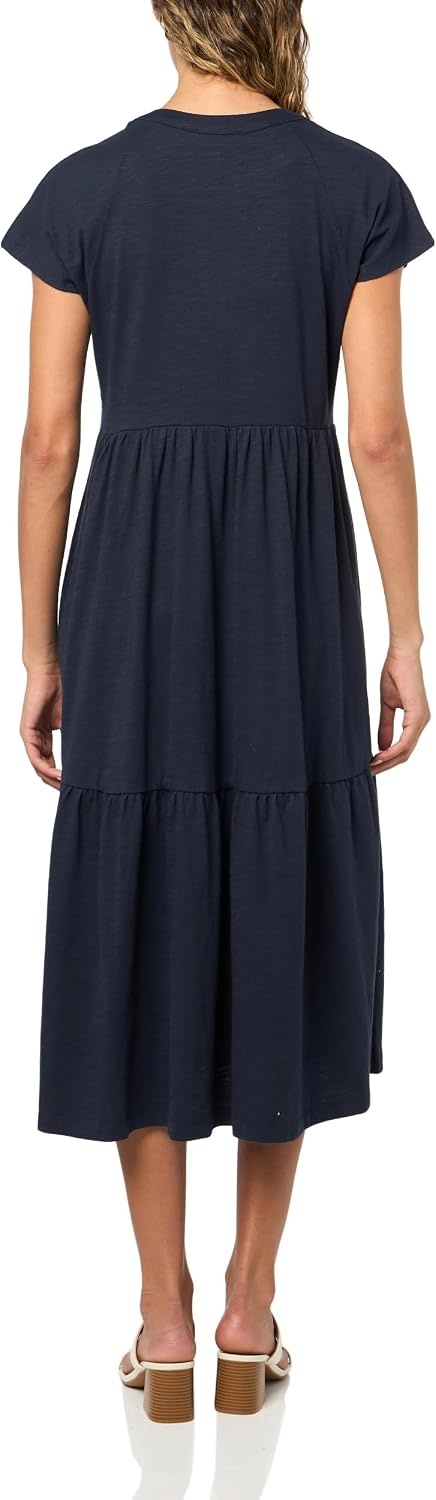 image:imageNautica Womens Short Sleeve Midi Knit Soft DressNight Sky