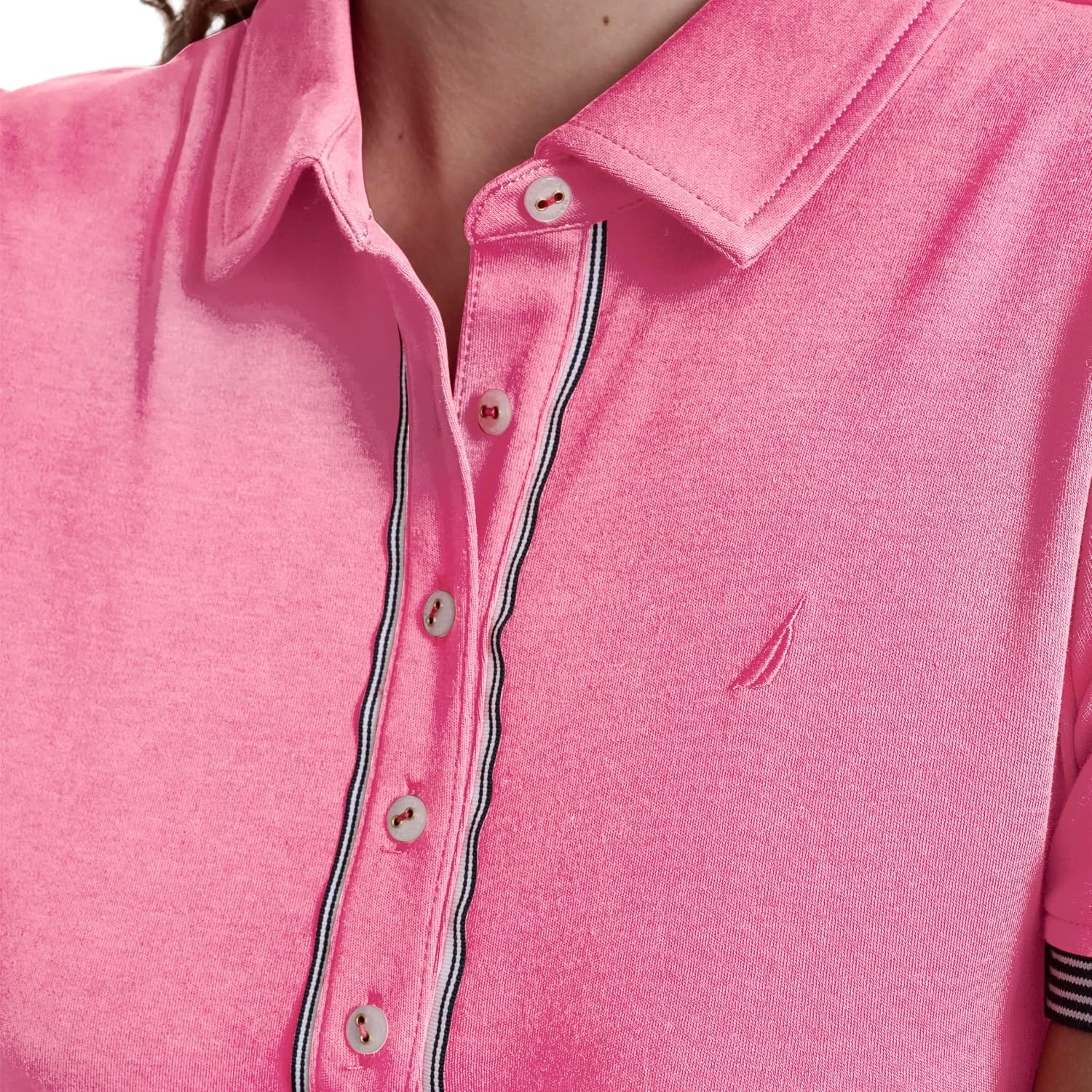 image:imageNautica Womens Short Sleeve Polo Collared Knit DressPeony