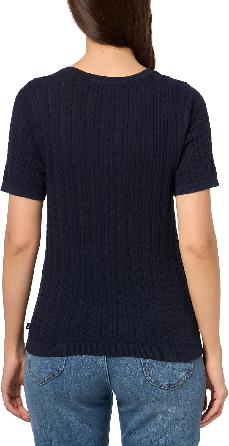 image:imageNautica Womens Short Sleeve Sweater Night Sky Small