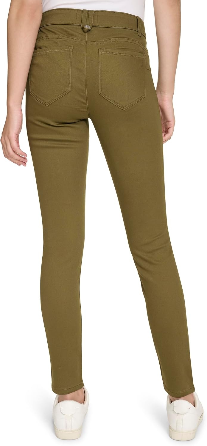 image:imageNautica Womens Skinny Fit Solution Sateen PantDark Olive
