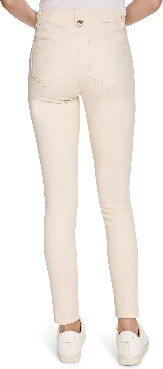 image:imageNautica Womens Skinny Fit Solution Sateen PantWhite Swan