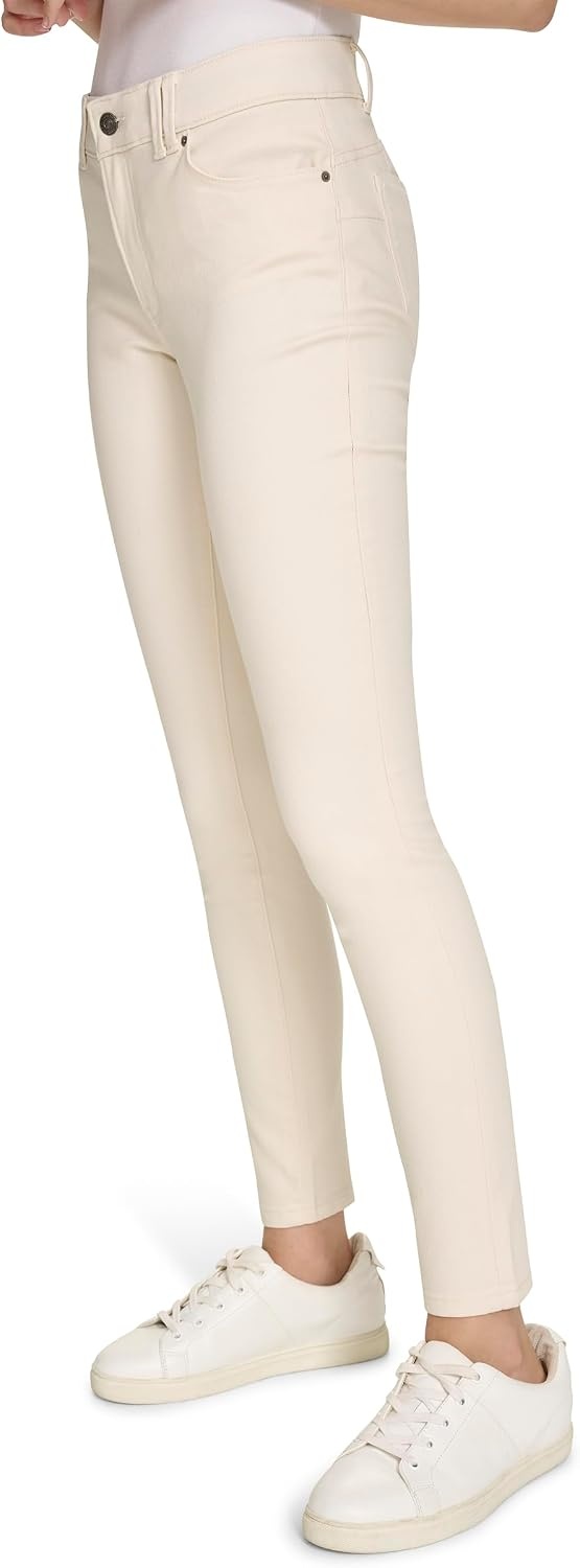 image:imageNautica Womens Skinny Fit Solution Sateen PantWhite Swan