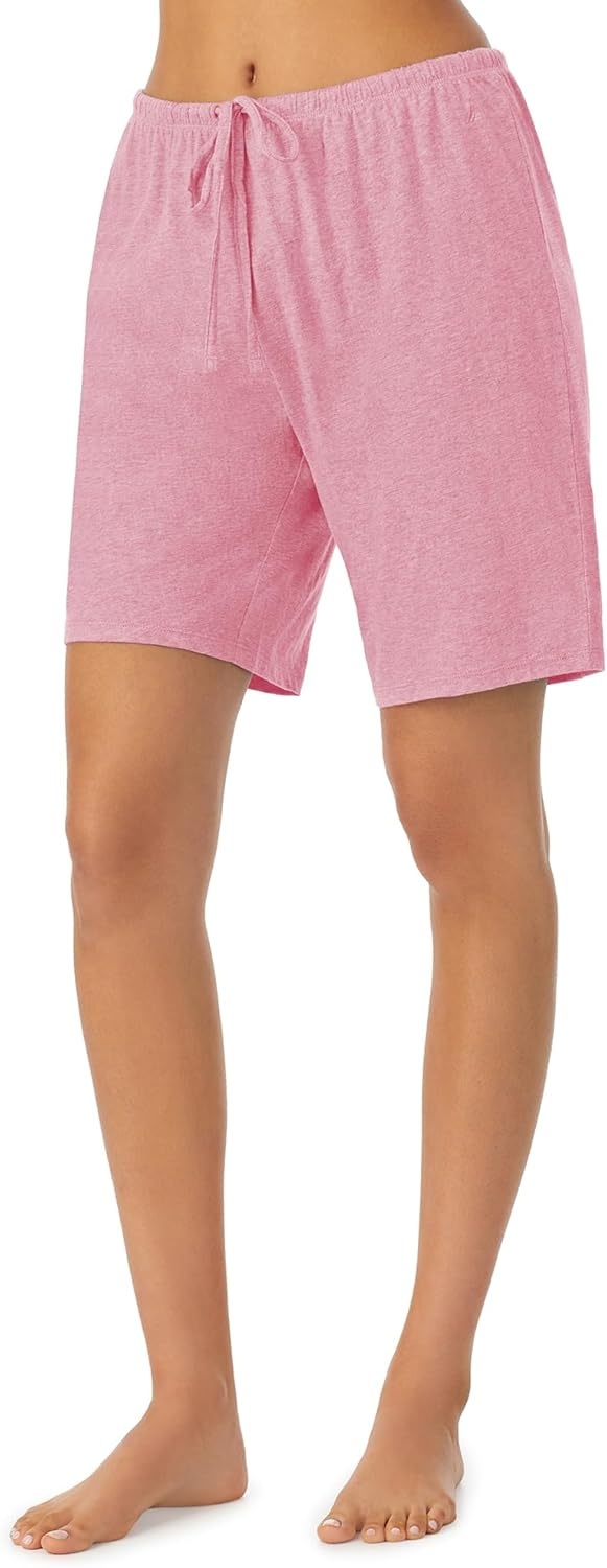 image:imageNautica Womens Sleep Bermuda Shorts Lightweight Breathable Pajama Bottoms Cotton Knit Jersey Sleepwear and LoungewearHeather Pink