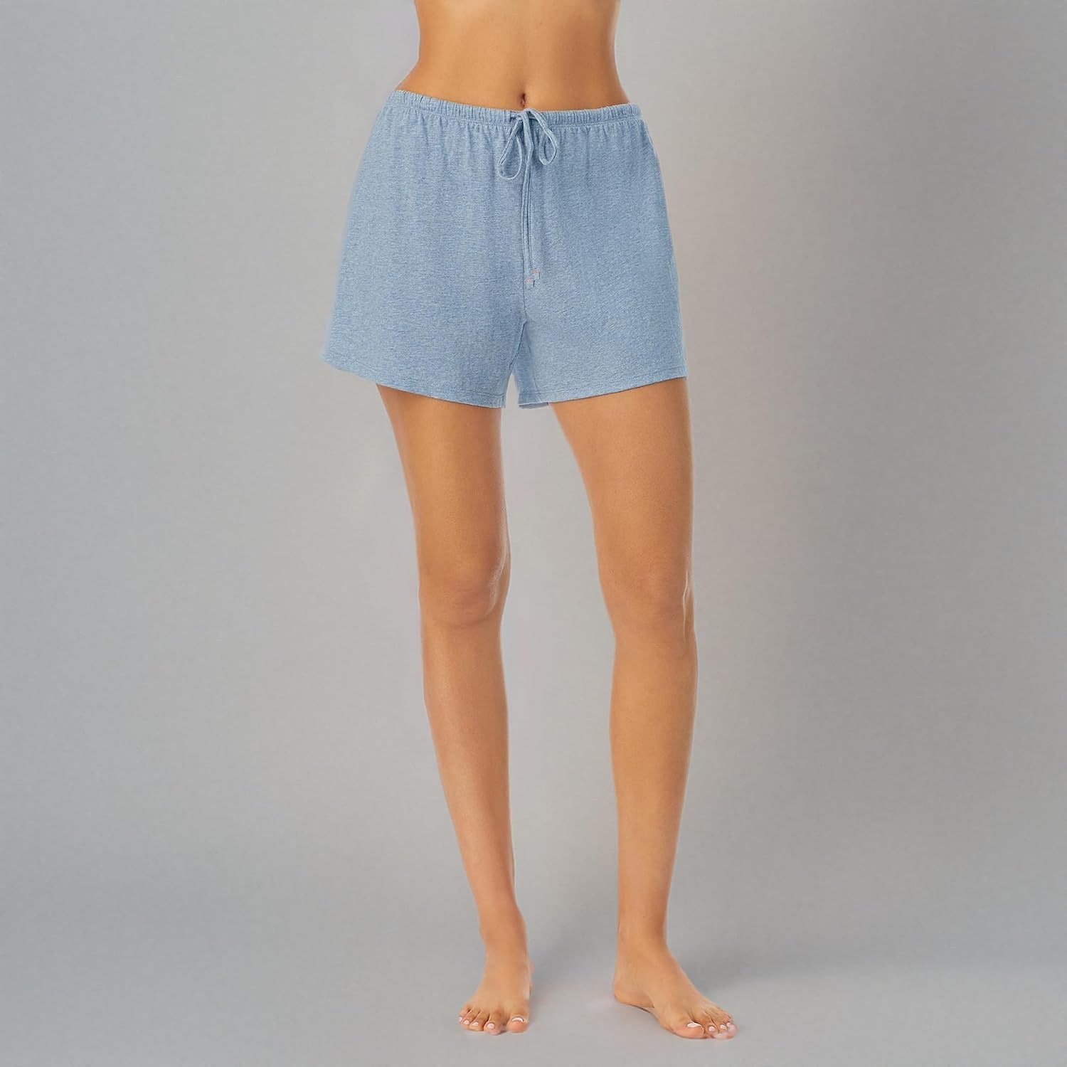 image:imageNautica Womens Sleep Shorts MidThigh Lightweight Breathable Pajama Bottoms Cotton Knit Jersey Sleepwear and LoungewearHeather Blue