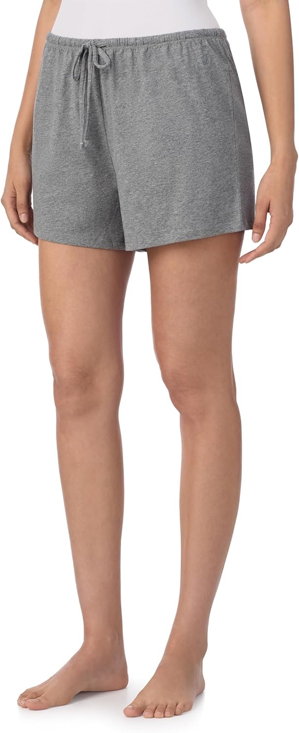 image:imageNautica Womens Sleep Shorts MidThigh Lightweight Breathable Pajama Bottoms Cotton Knit Jersey Sleepwear and LoungewearHeather Grey