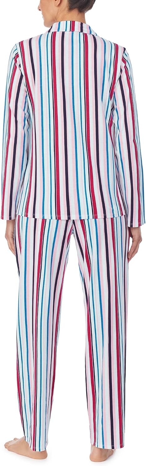 image:imageNautica Womens Sleepwear Long Sleeve Button Down Shirt and Pant 2Piece Pajama SetMulticolored