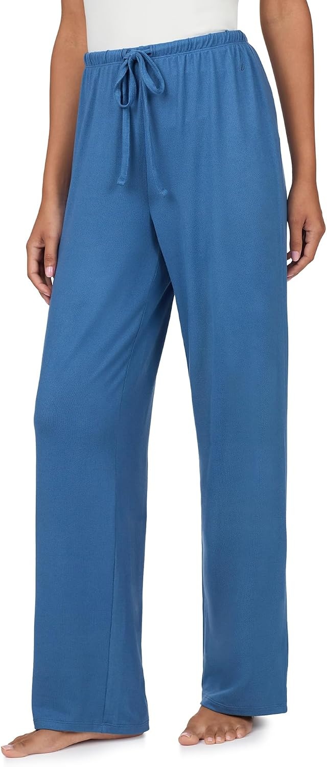 image:imageNautica Womens Sleepwear amp Loungewear Sweater Knit Wide Leg Lounge Pajama Pants Lightweight Soft amp Cozy PJs for WomenBlue