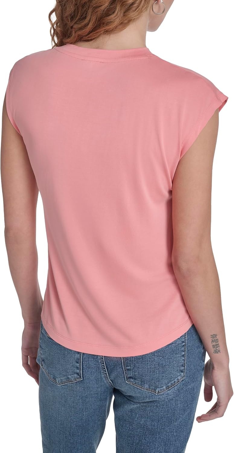 image:imageNautica Womens Sleeveless Twist Tie Soft Solid TopBloom