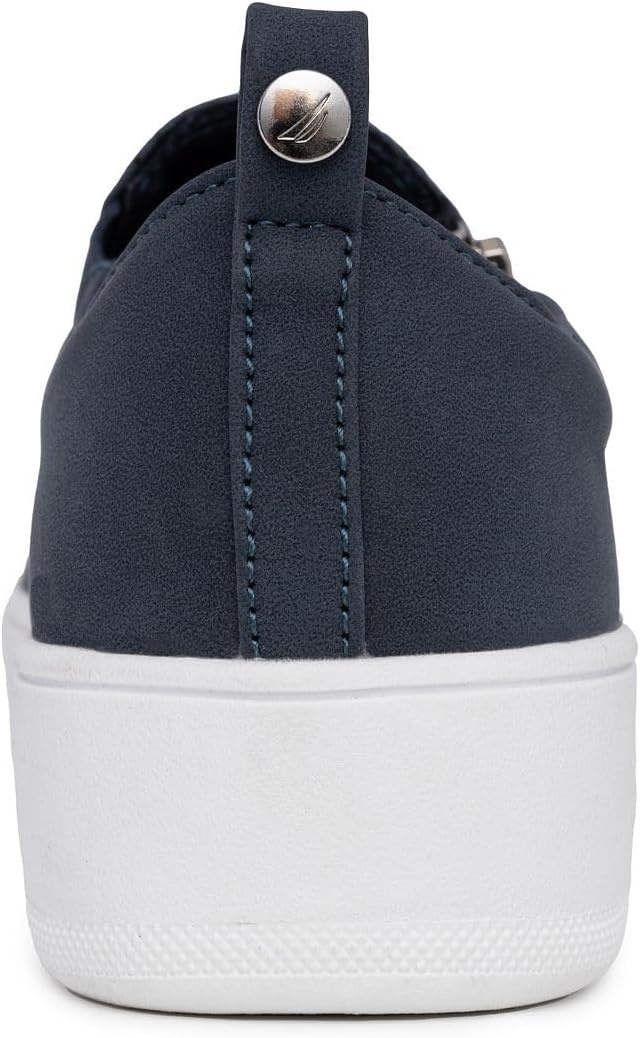 image:imageNautica Womens SlipOn Fashion Sneakers with Side Zipper Comfortable LowTop Walking Shoes for Casual Everyday WearNavy