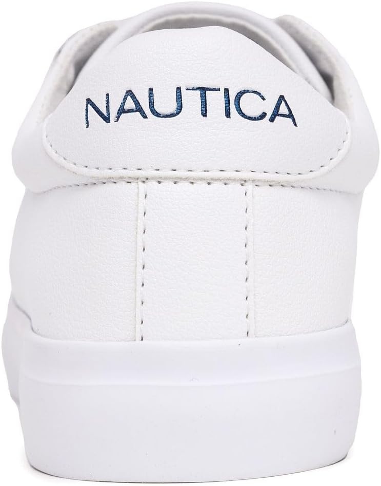 image:imageNautica Womens SlipOn Sneakers Casual LowTop Walking Shoes Comfortable NoLace Fashion Tennis StyleNitarared White Blue