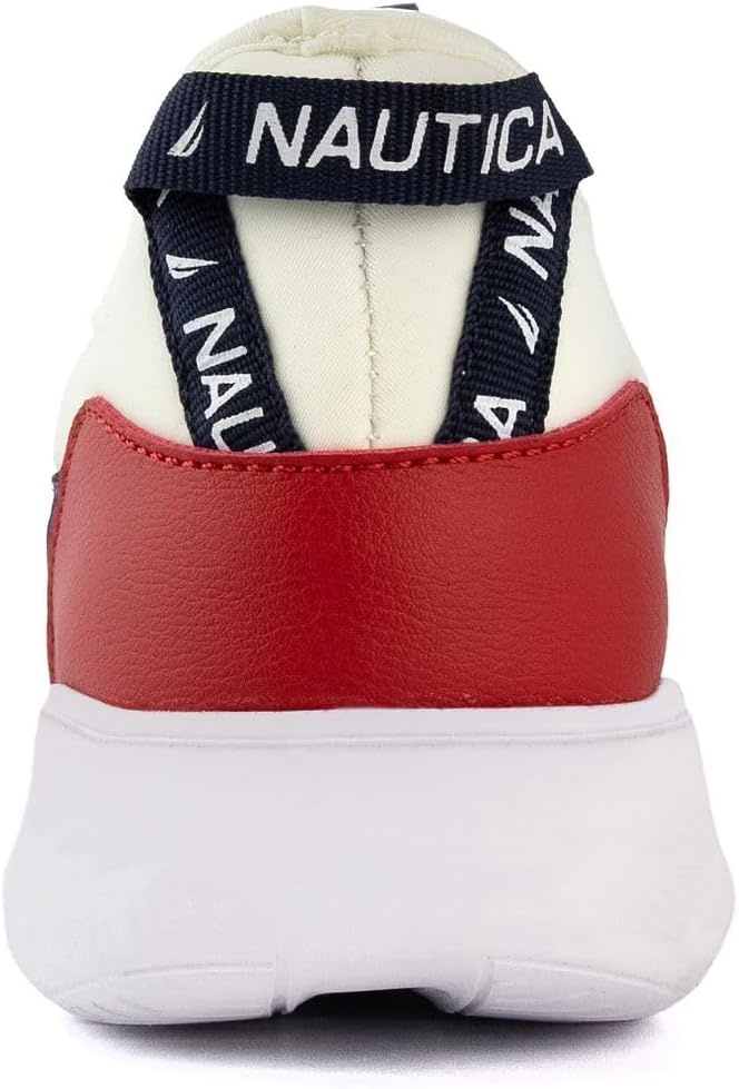 image:imageNautica Womens SlipOn Sneakers Comfortable Running Shoes Stylish amp Easy to Wear Perfect for Everyday WearSaffronred White Blue