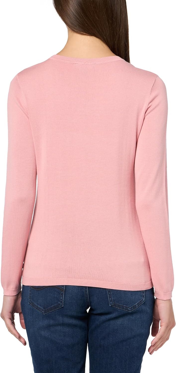 image:imageNautica Womens Soft Heart Long Sleeve Crewneck SweaterBridal RoseAster Pink