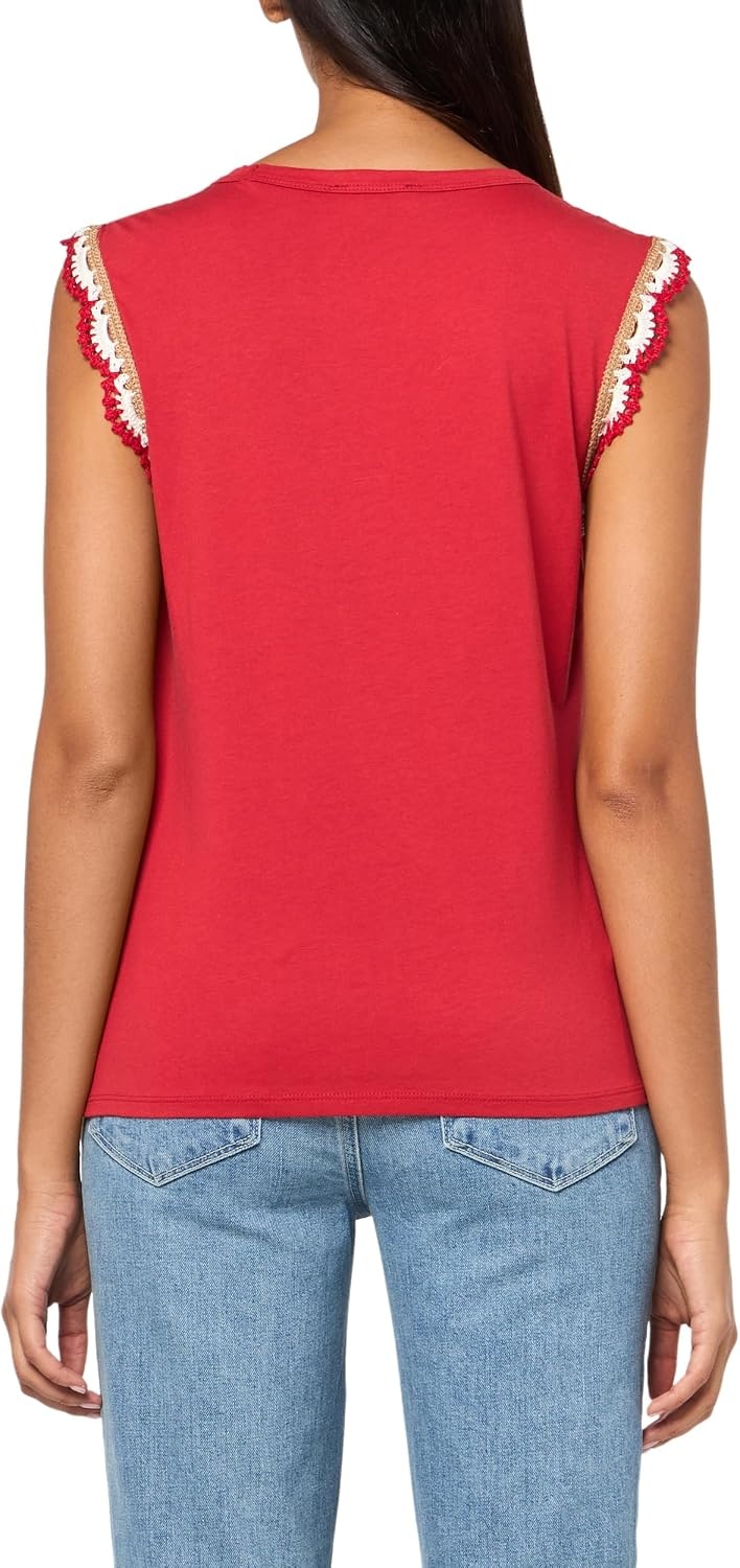 image:imageNautica Womens Solid Cotton VNeck Sleeveless TopSamba