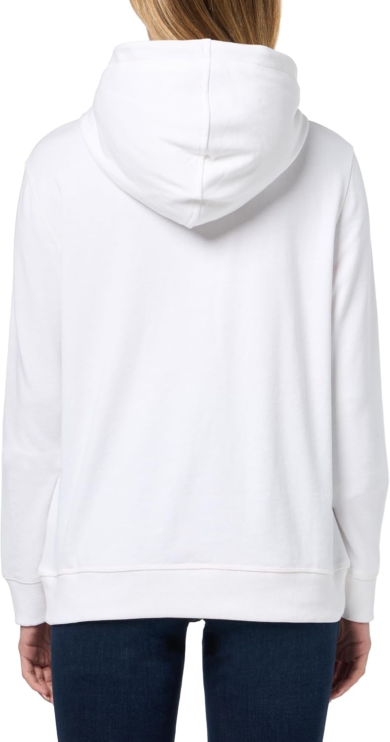 image:imageNautica Womens Solid Hoodie Pullover SweatshirtBright White