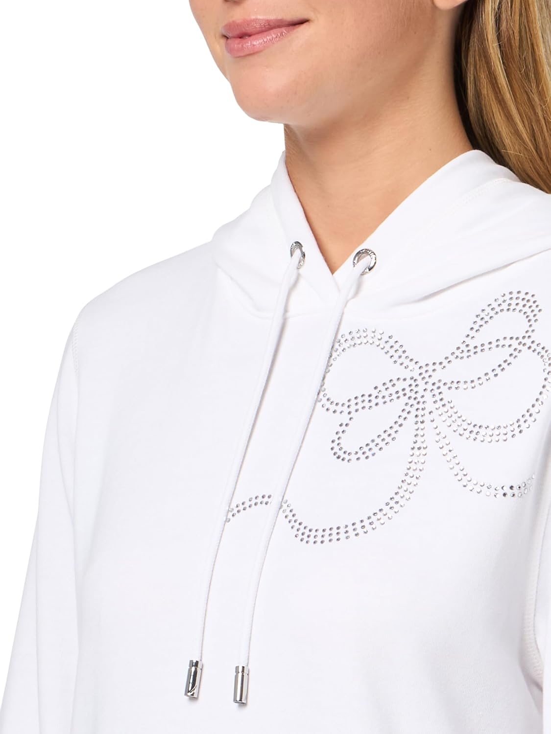 image:imageNautica Womens Solid Hoodie Pullover SweatshirtBright White