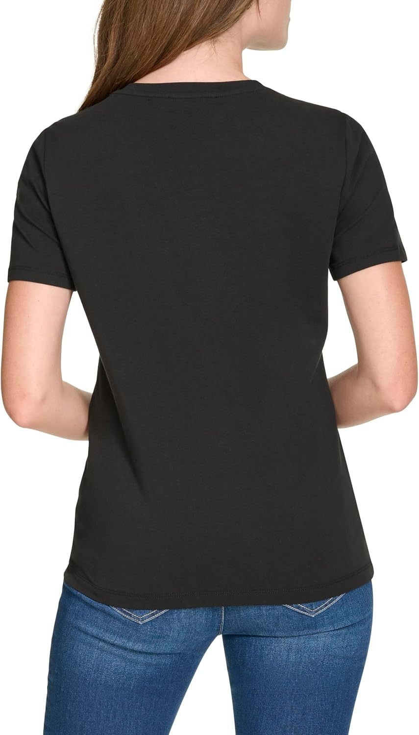 image:imageNautica Womens Solid Short Sleeve Crew Neckline TShirtBlack