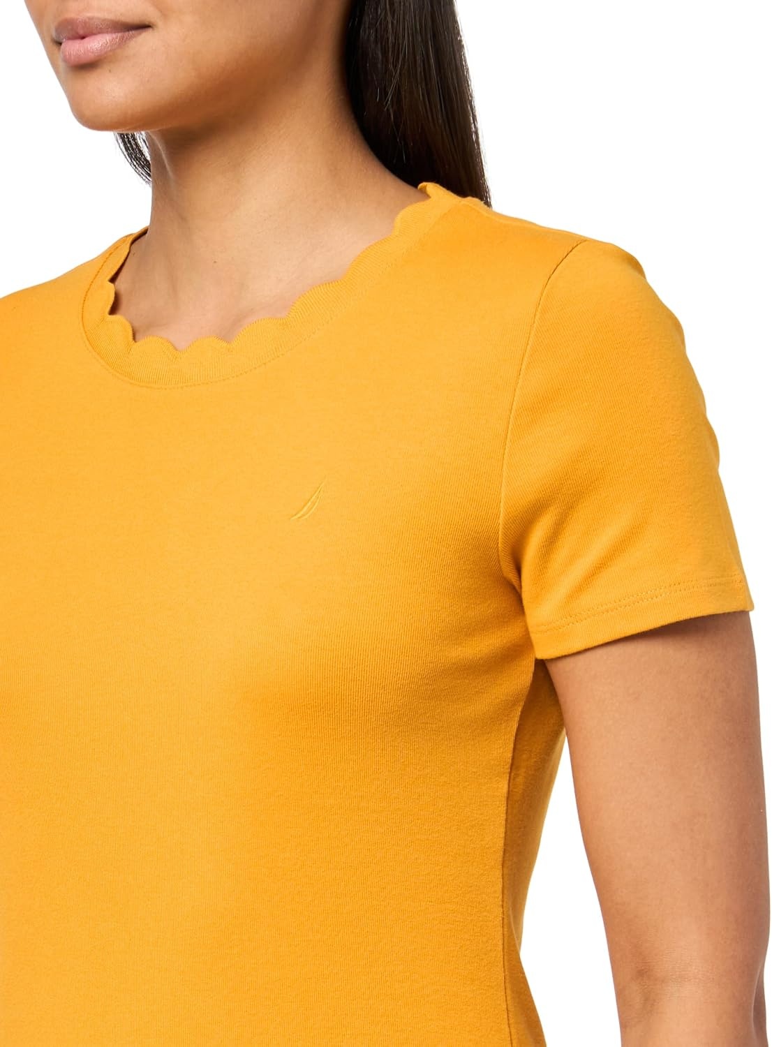image:imageNautica Womens Solid Short Sleeve Crew Neckline TShirtSunflower