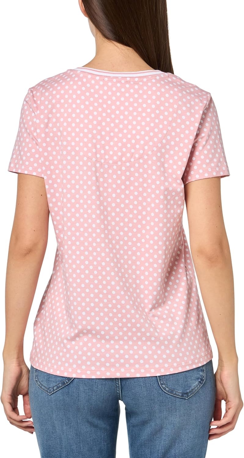 image:imageNautica Womens Solid VNeck Short Sleeve TShirtBridal Rose Bright White