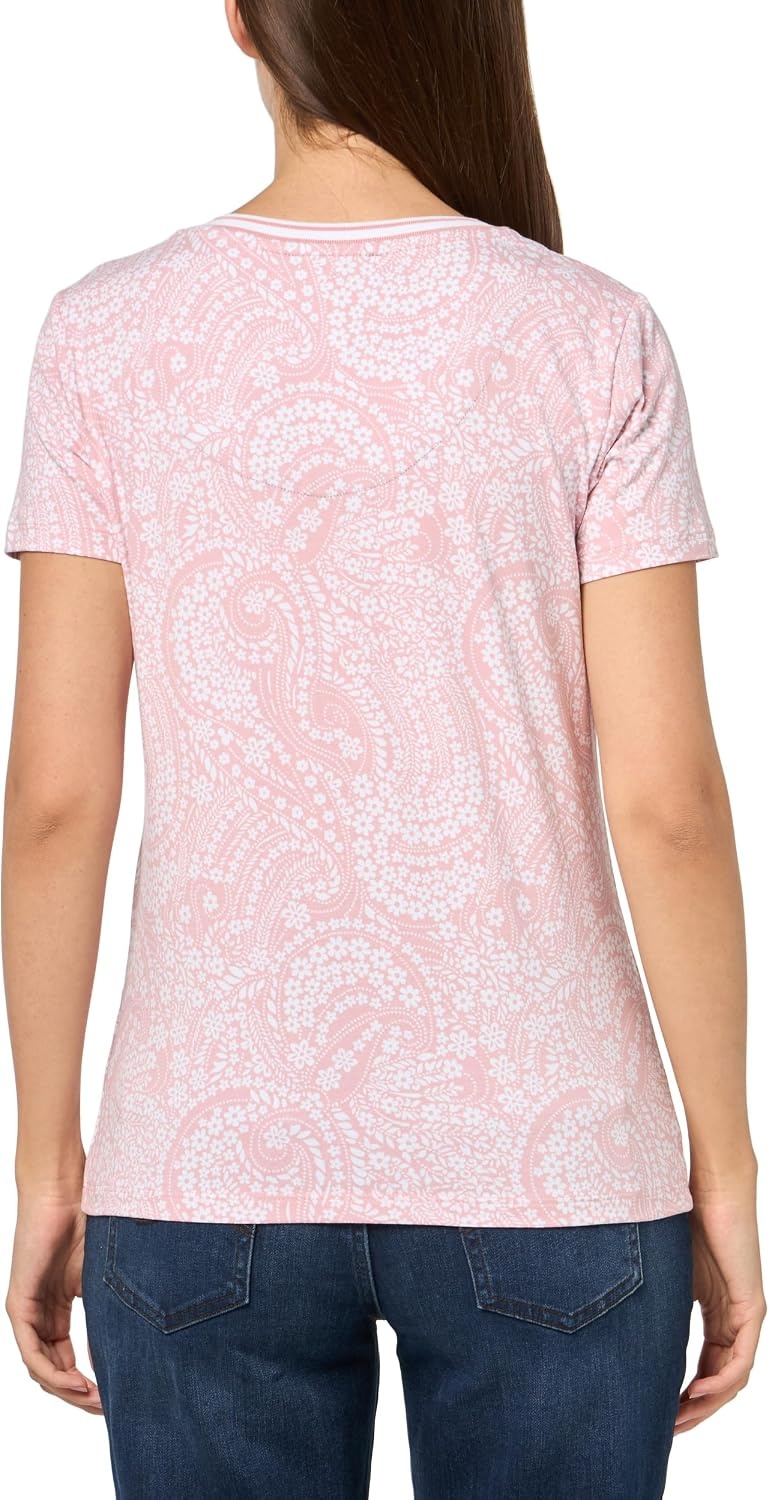 image:imageNautica Womens Solid VNeck Short Sleeve TShirtBridal RoseBright White