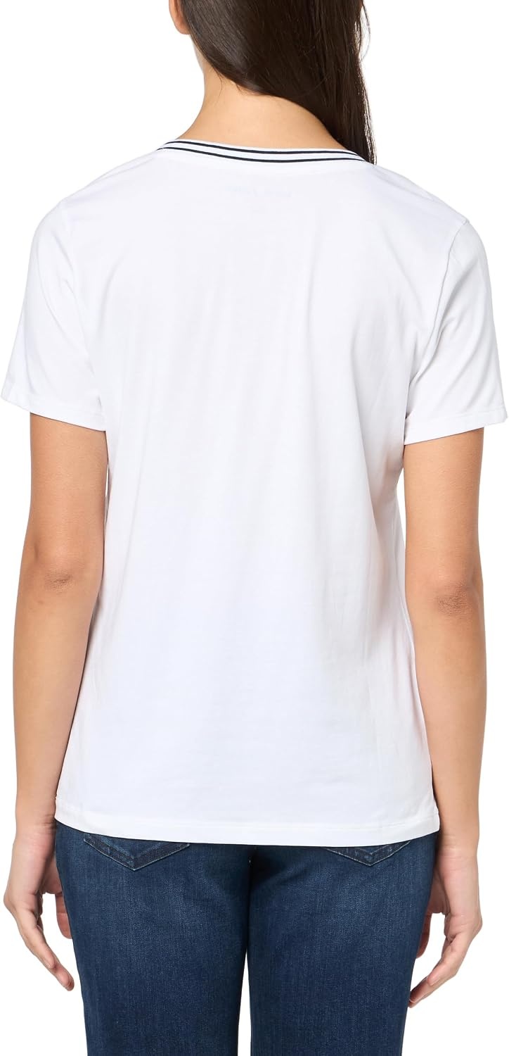 image:imageNautica Womens Solid VNeck Short Sleeve TShirtBright WhiteWhite