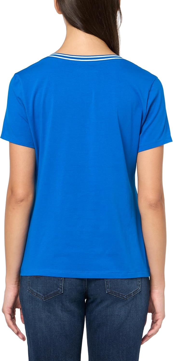 image:imageNautica Womens Solid VNeck Short Sleeve TShirtCerulean