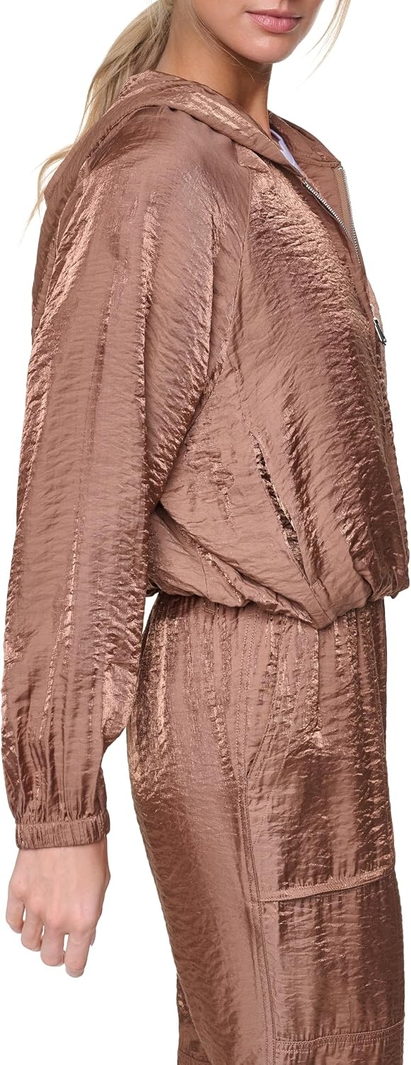image:imageNautica Womens Solid Zipper Long Sleeve Hoodie SweatshirtBarley