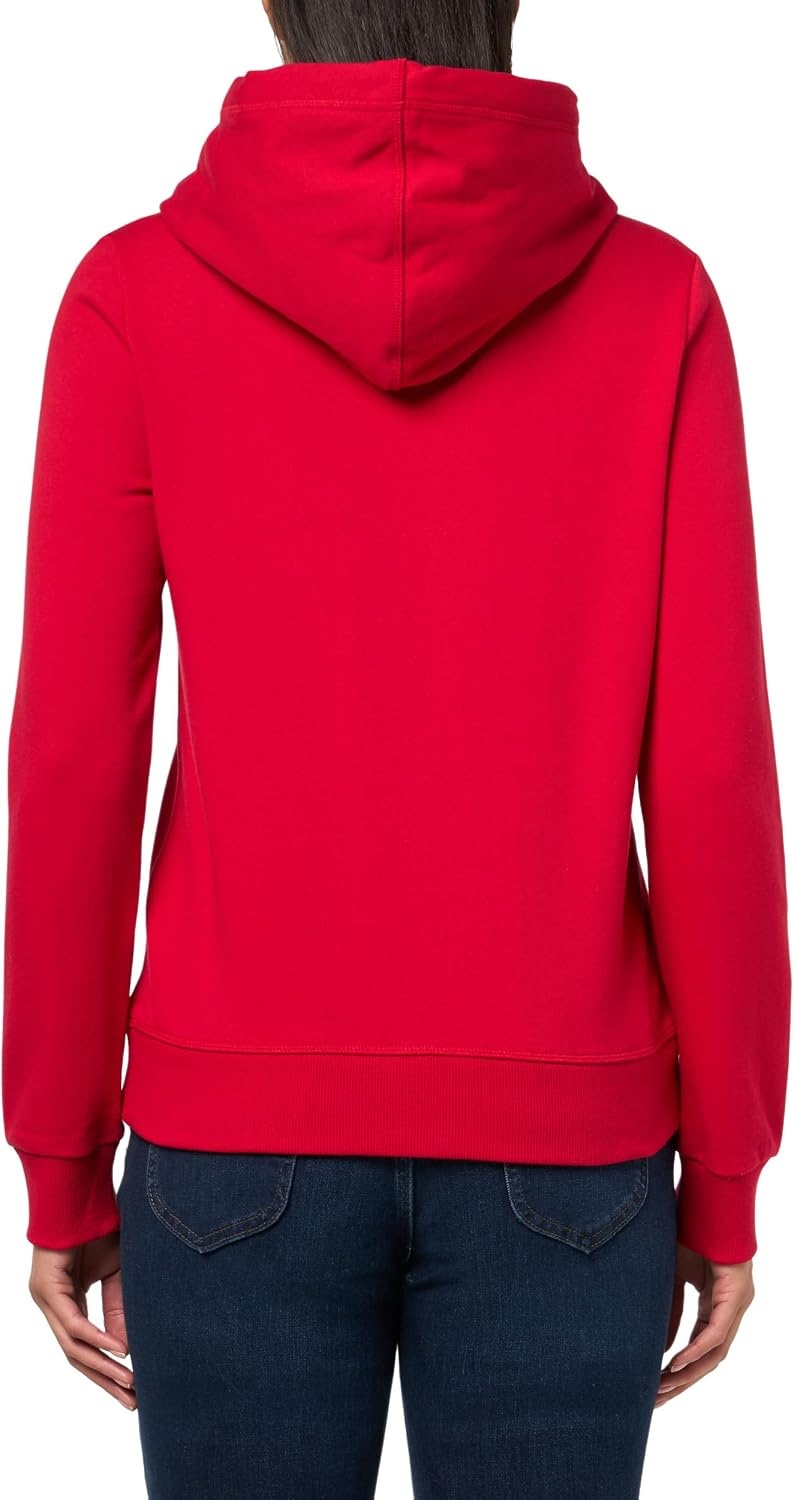 image:imageNautica Womens Solid Zipper Long Sleeve Hoodie SweatshirtScarlet